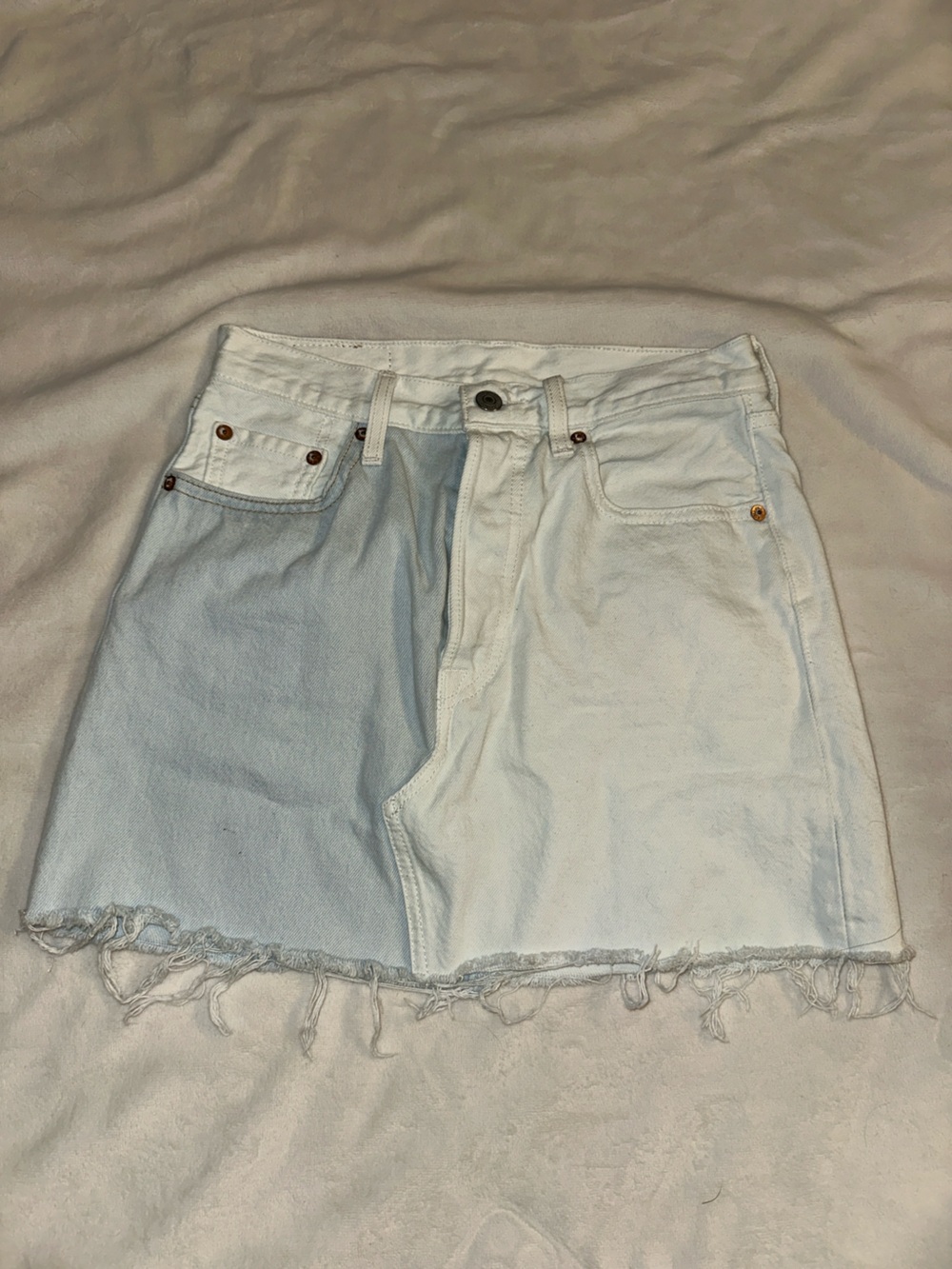 Levi’s Deconstructed 2-Tone Blue & White Skirt